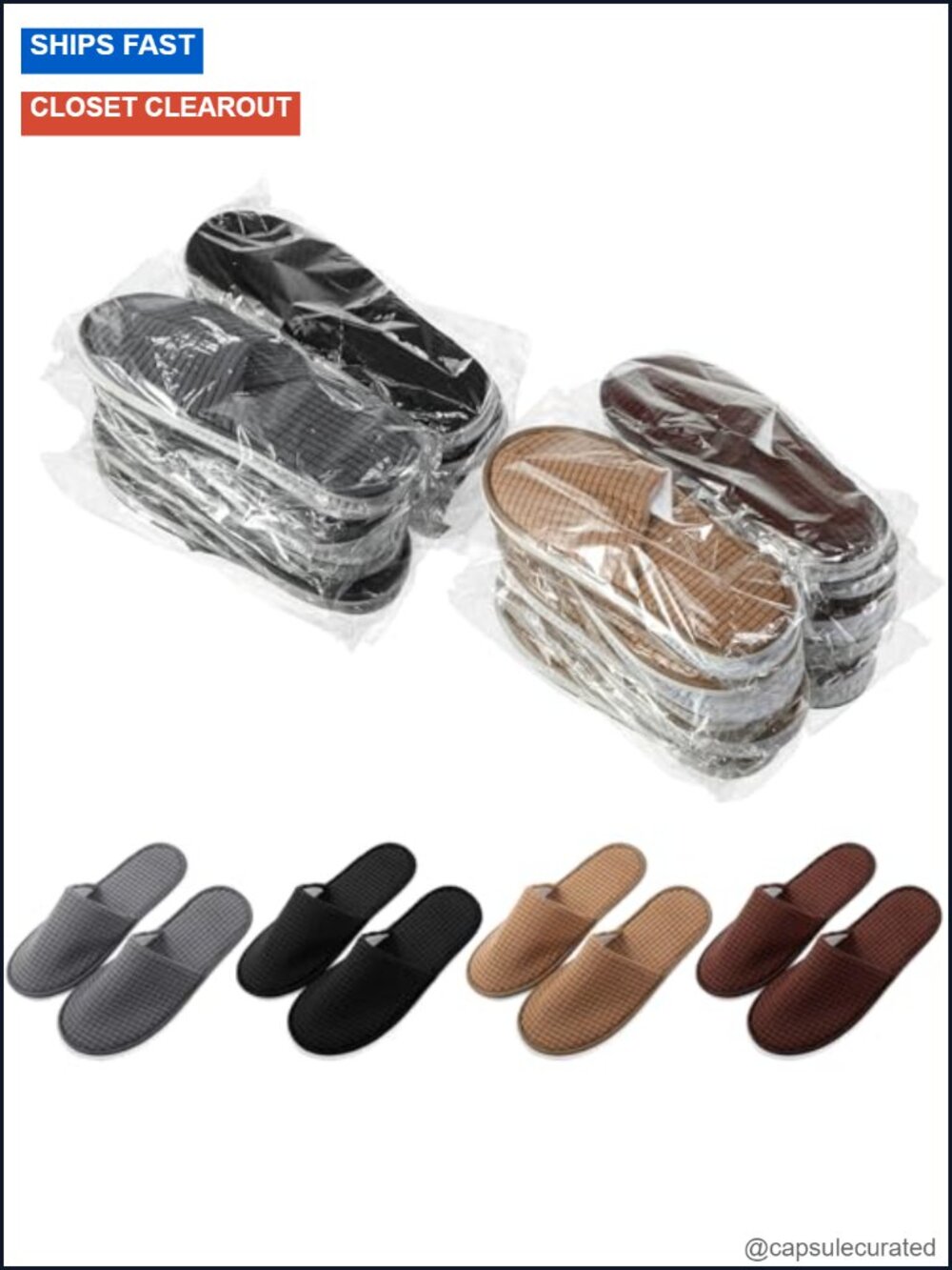 Soft Non Slip House Slippers - 24 Pack Coral Fleece EVA Sole - Picture 6 of 6